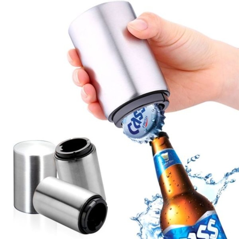 Wine Beer Glass - 스테인리스 스틸 자동 맥주 병따개, 굽히지