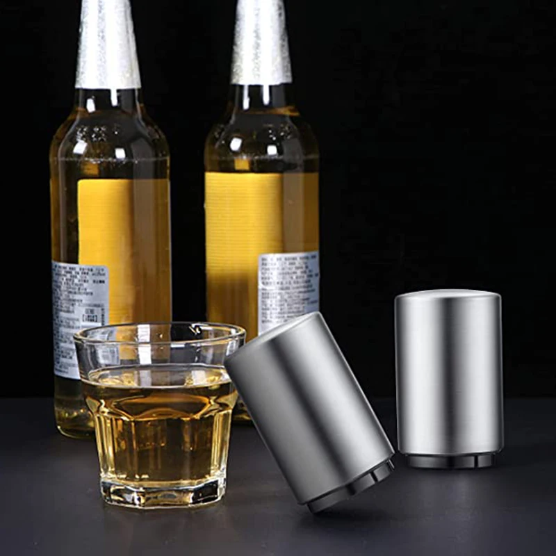 스테인리스 스틸 자동 맥주 병따개, 굽히지 않고 누르면 - Wine Beer Glass 리뷰 및 가격