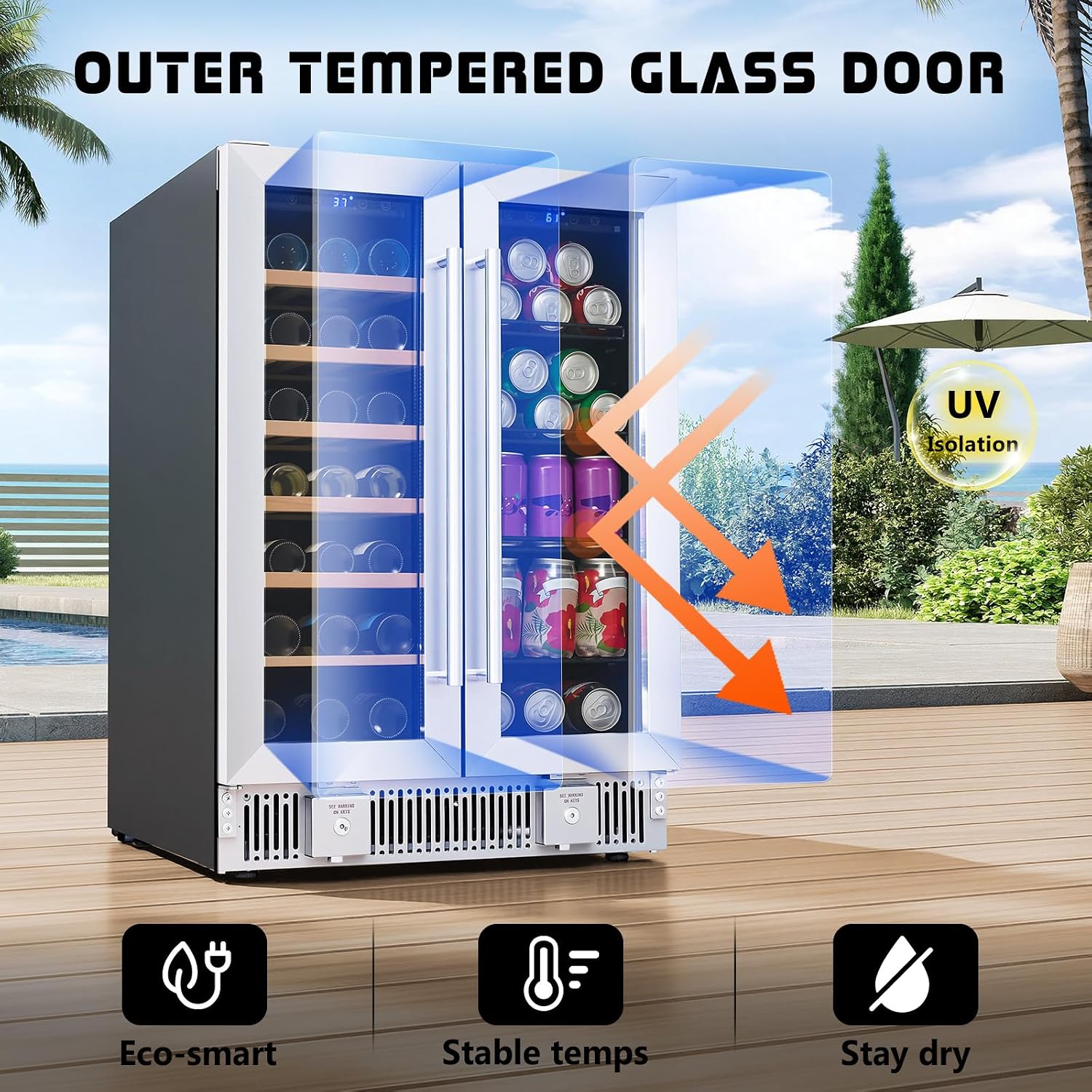 음료 냉장고, 24인치 듀얼 존 와인 및 맥주 냉장고  - Wine Beer Fridge Under Counter 리뷰 및 가격