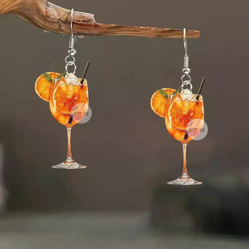 패션 2D 플랫 디자인 귀걸이 맥주 축제 와인 유리 오 - Beer And Wine Festival 리뷰 및 가격