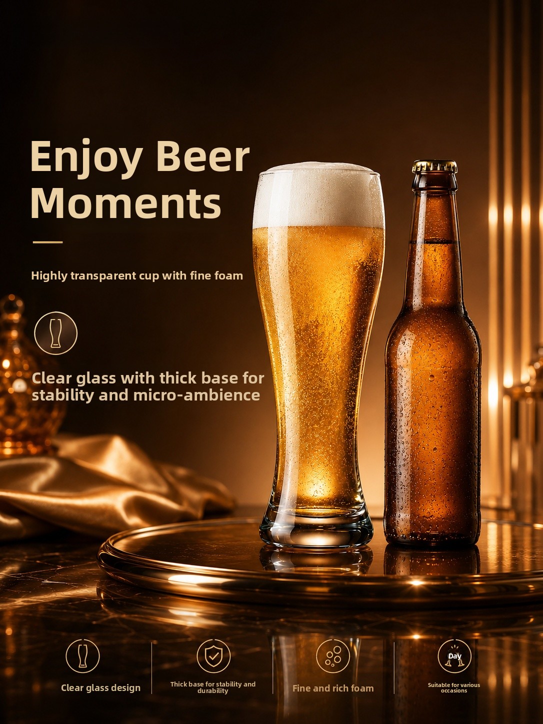 대용량 맥주잔 크리스탈 히어로 컵 560ml 가정용 전 - Craft Beer & Wine U- 리뷰 및 가격