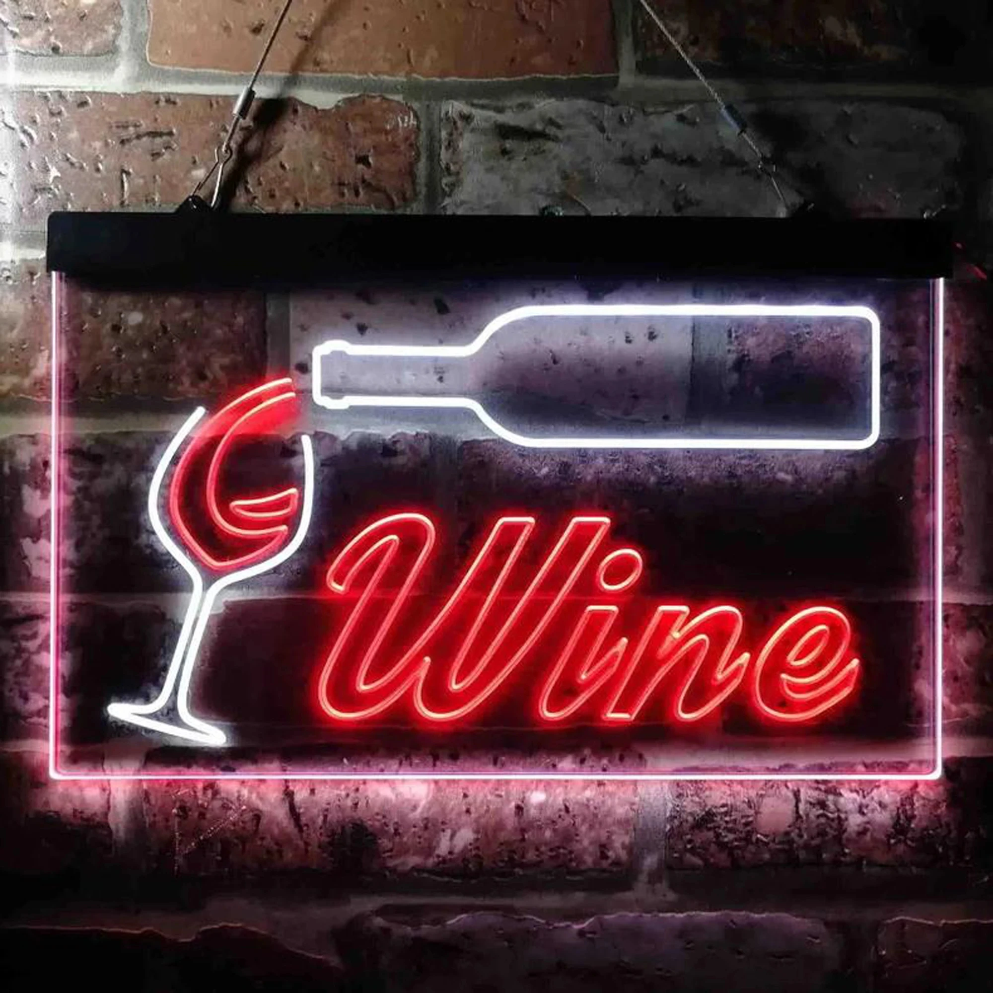 듀얼 컬러 LED 네온 와인 바, 펍 음료, 네온 사인 - Wine Beer Pub 리뷰 및 가격