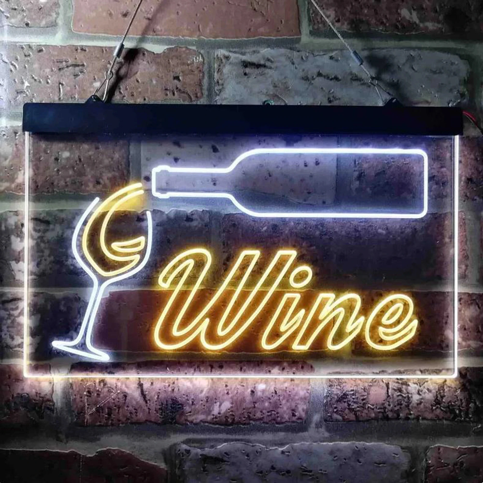 듀얼 컬러 LED 네온 와인 바, 펍 음료, 네온 사인 - Wine Beer Pub 리뷰 및 가격