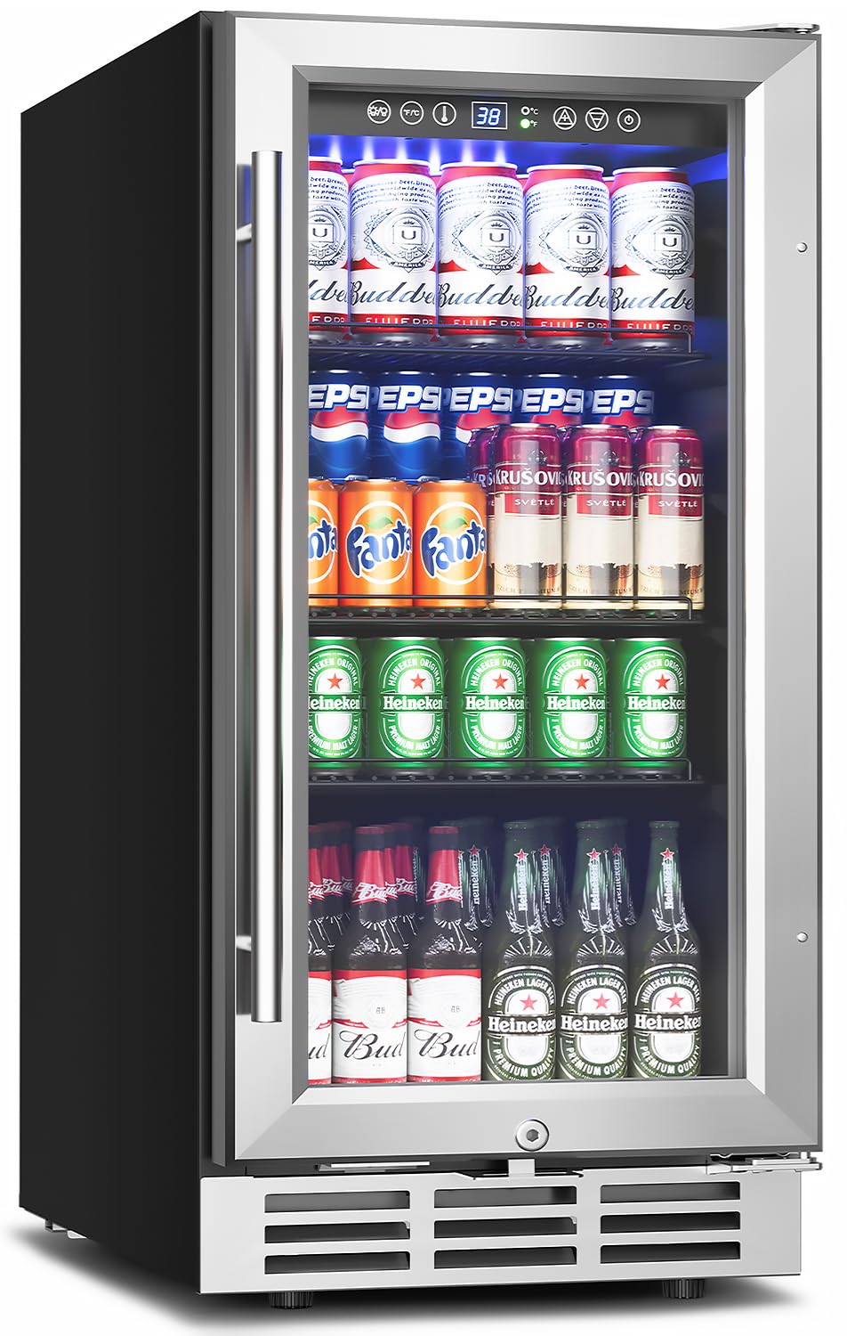 15인치 언더카운터 음료 냉장고 126캔 음료 냉장고  - Wine Beer Fridge Under Counter 리뷰 및 가격